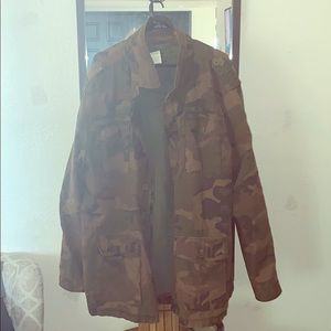 MENS XXL ARMY FATIGUE TRENCH COAT